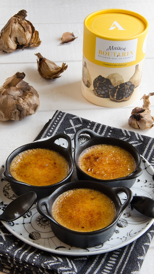 recette ail noir & crème brûlée