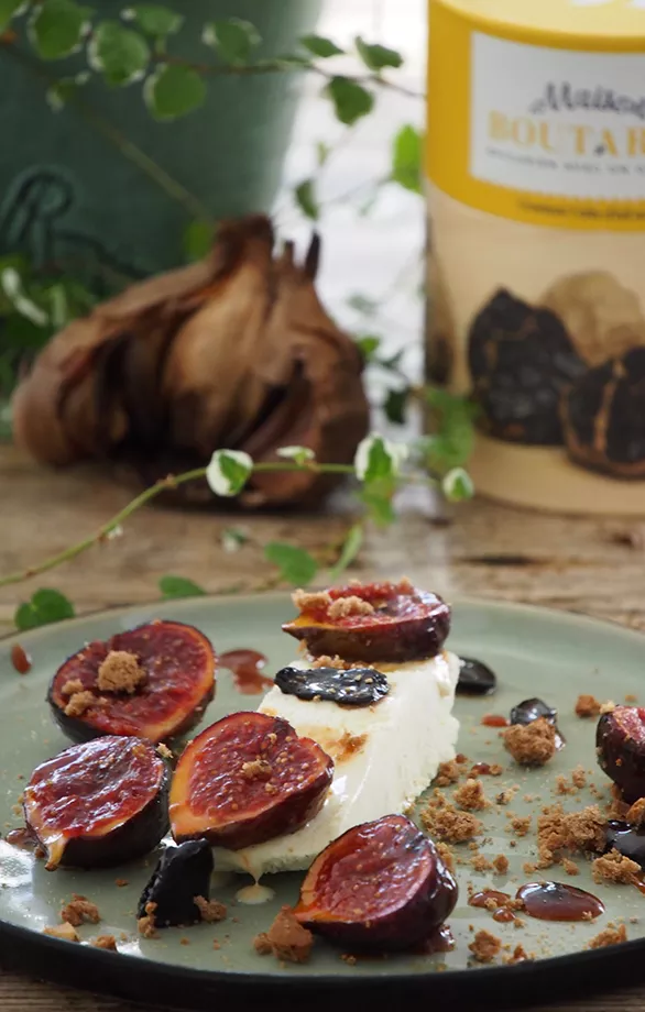 recette ail noir et figues roties